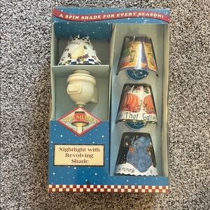 Spin shades night light with revolving shades cintage